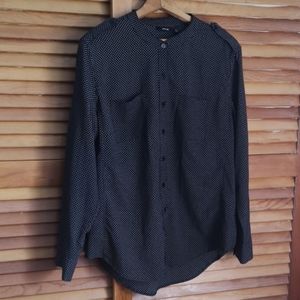 Apt 9 Work Office Military Details Button Blouse